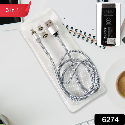 3 In 1 Magnetic Multi Charging Cable